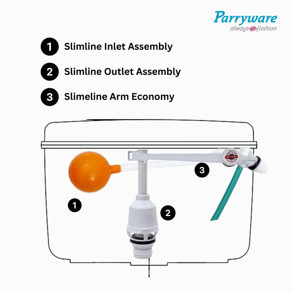 PARRYWARE SLIMLINE ECOMONY FLUSH TANK — photo 6 of 6