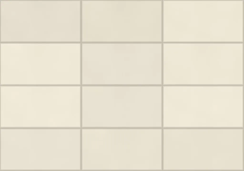 Ivory Wall Satin laid as a floor, showing the pattern across several pieces