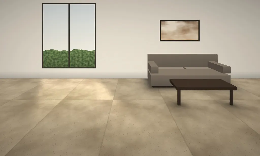 Botticino Classico in a living room (illustration)