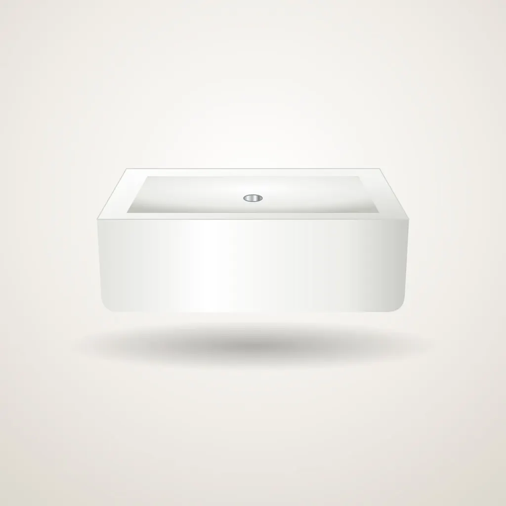 Square Table-top Basin (illustration)