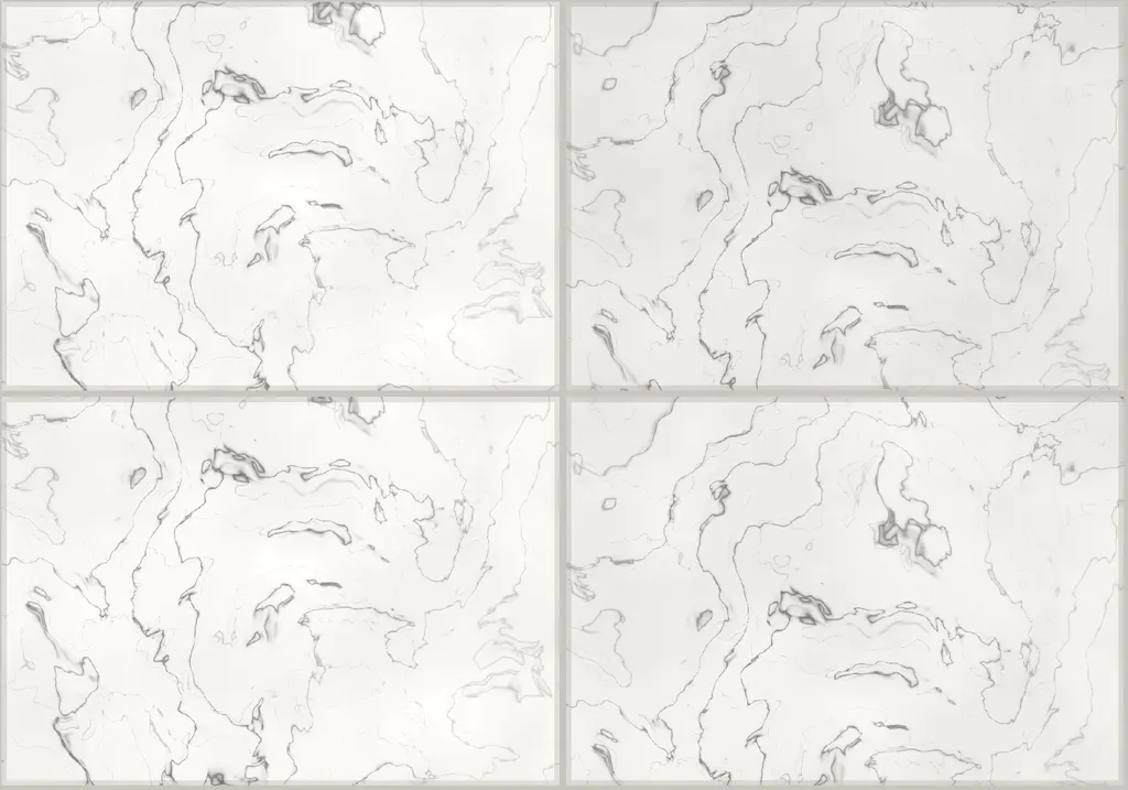 Statuario Venato laid as a floor, showing the pattern across several pieces